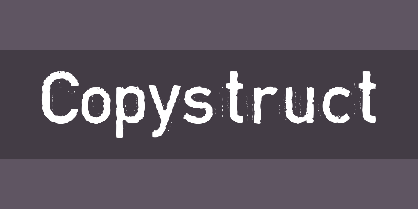 Пример шрифта Copystruct
